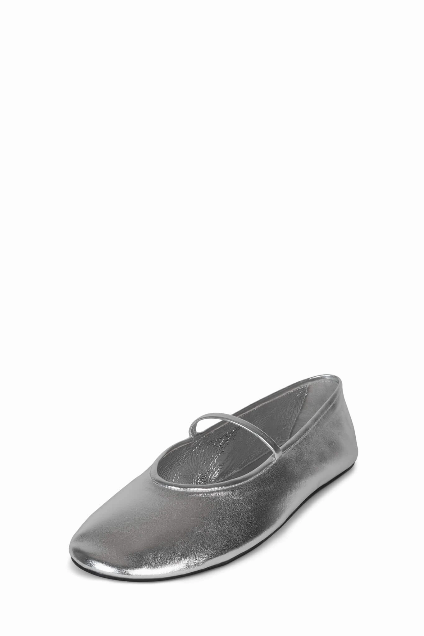 Jeffrey Campbell Dancerina Flat in Silver easy move Functional