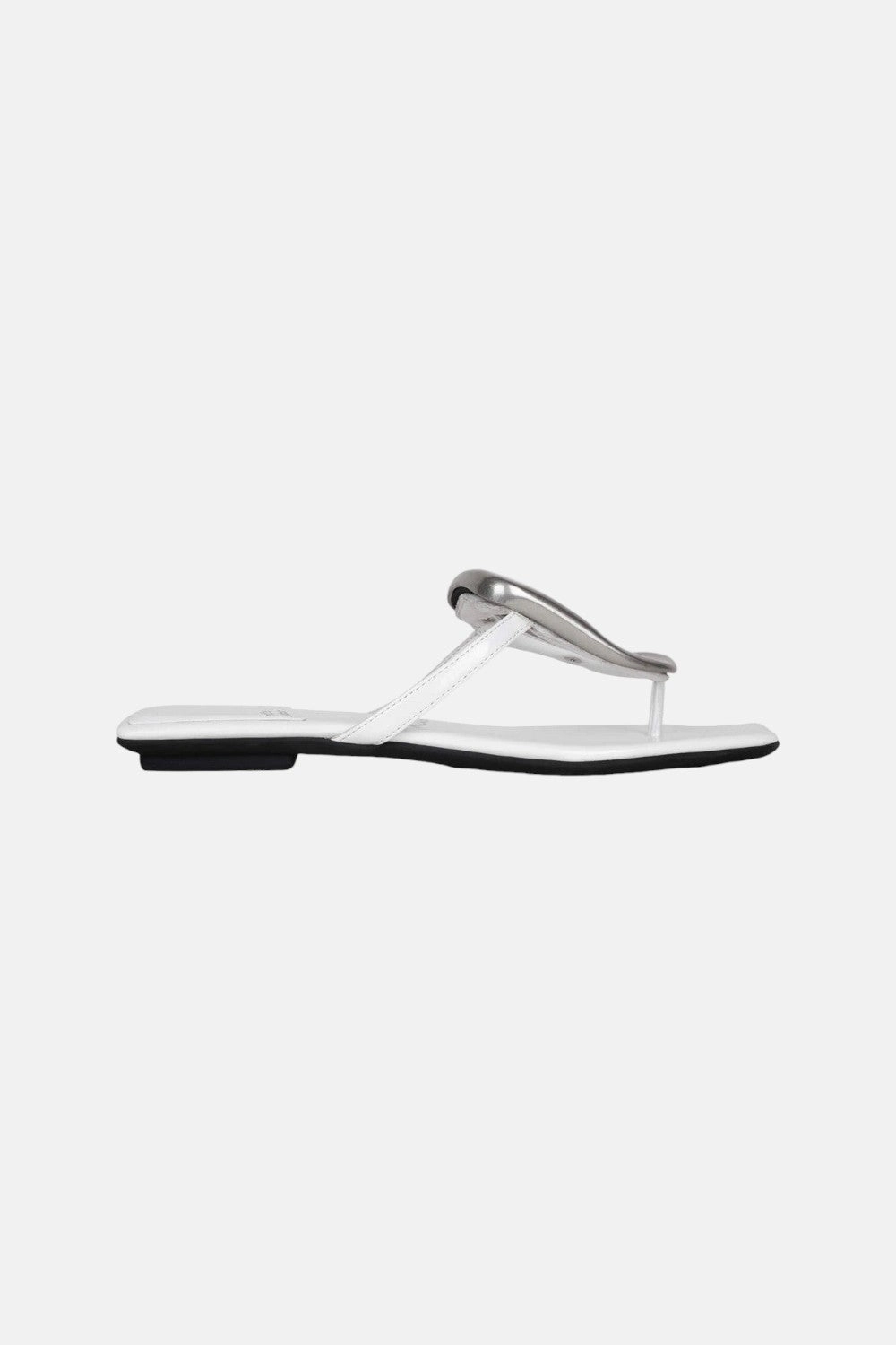 Air Circulation Jeffrey Campbell Linques-2 Sandals in White Silver