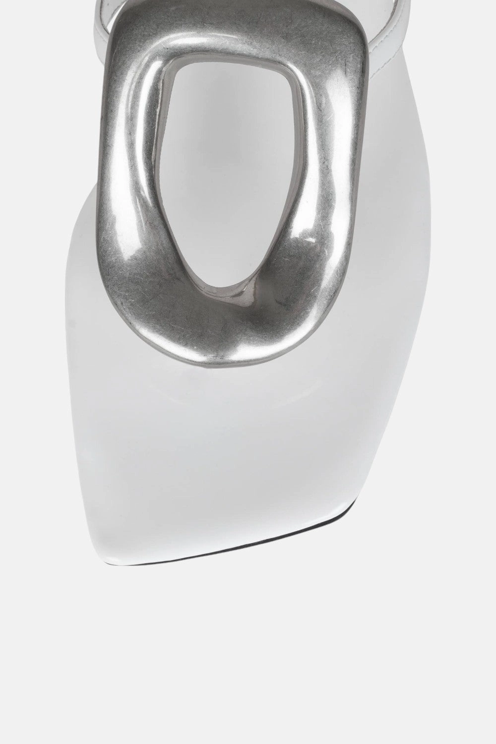 Jeffrey Campbell Linques-2 Sandals in White Silver Smart Features Soft Heel