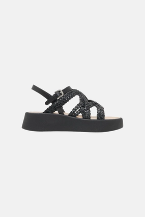Dolce Vita Gatsby Sandals in Black Leather Stay Comfortable Easy Summer Style