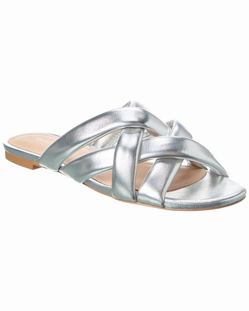 Stuart Weitzman Crossover Leather Slide Reusable