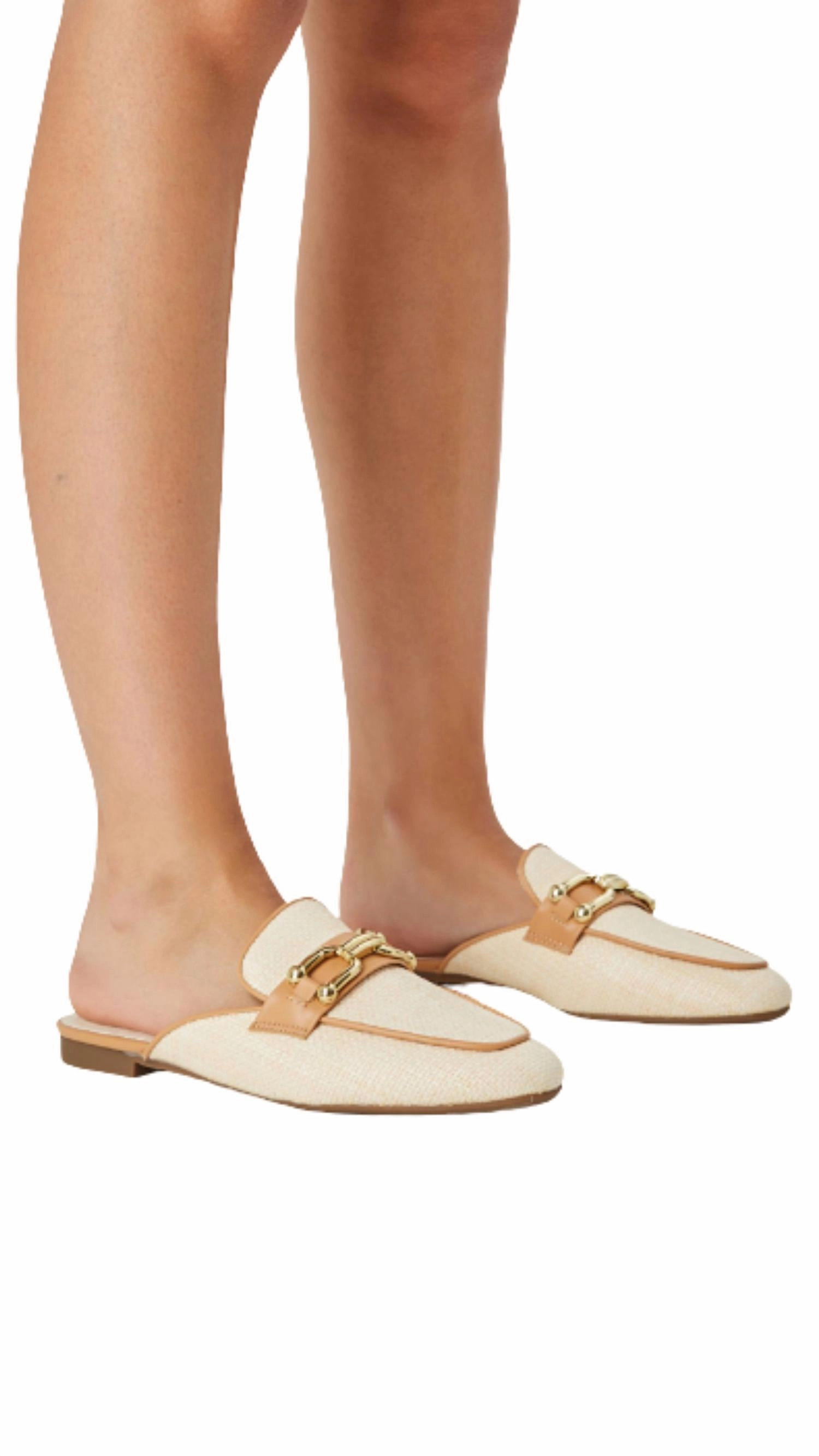 Women's Elliot Mules In Vanilla Modern Design Comfy Step-On