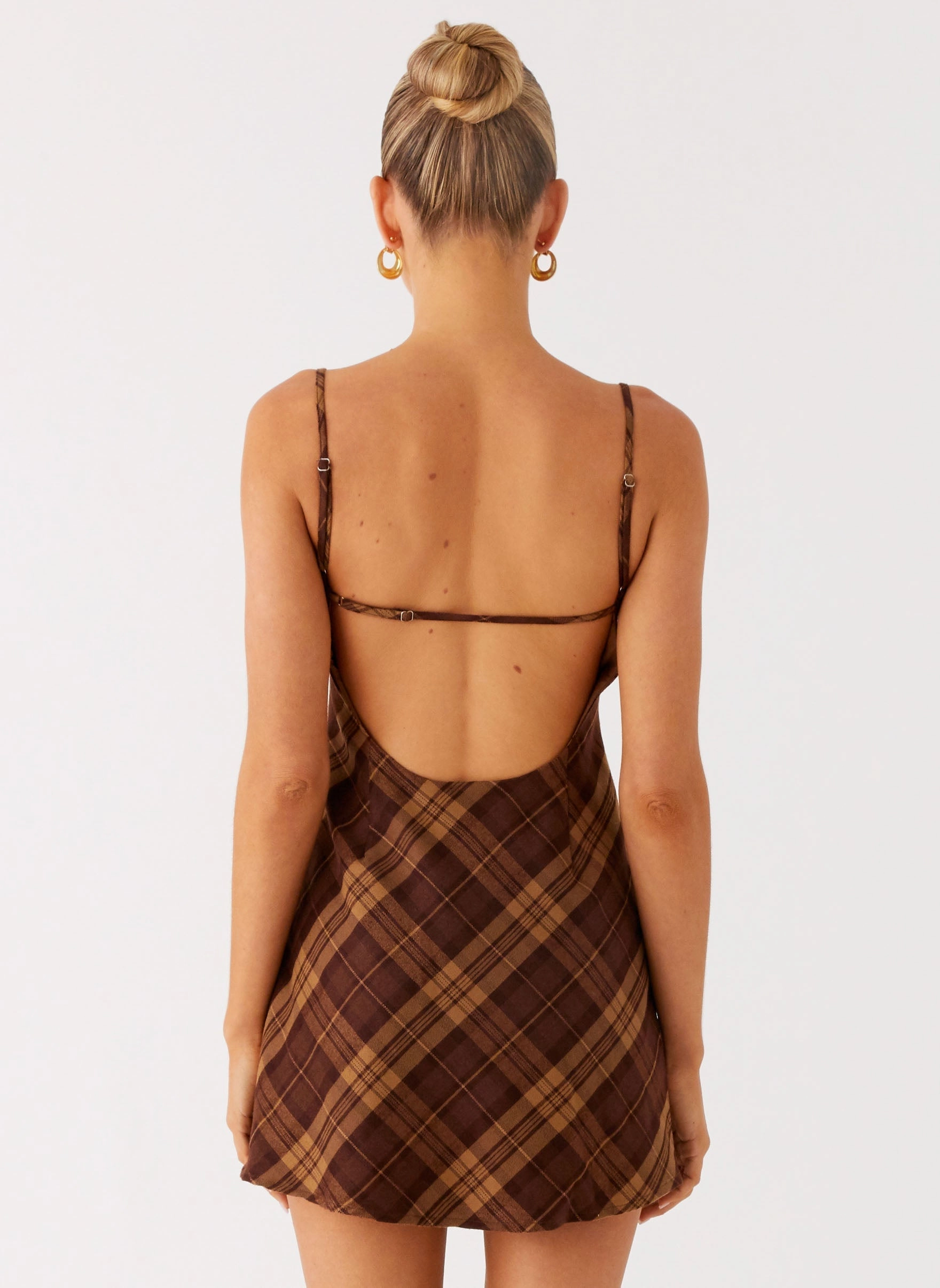 Easy Draping Soft Outfit Radio Star Mini Dress - Plaid