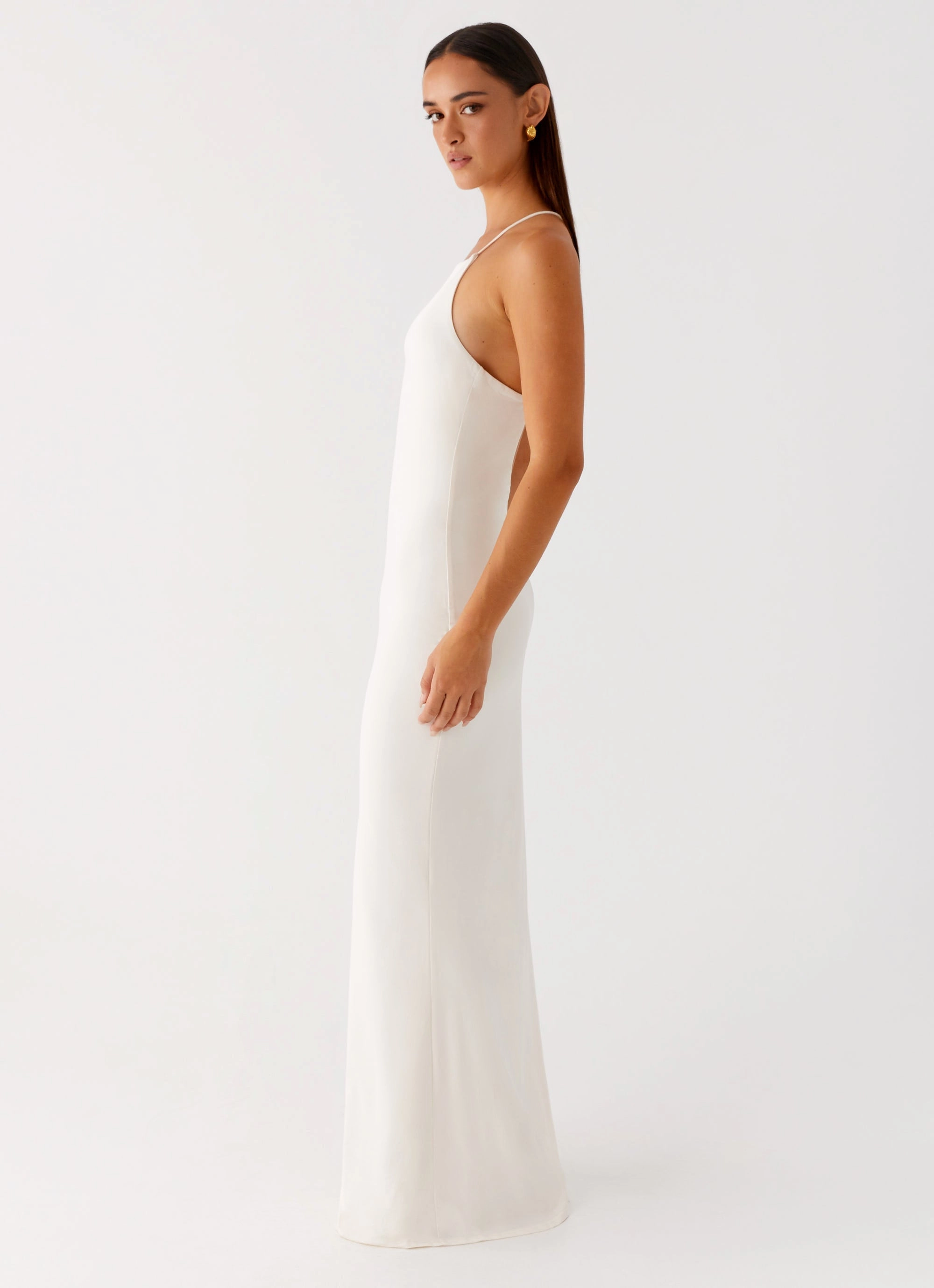 Autumn Ready Raffa Pearl Maxi Dress - Ivory