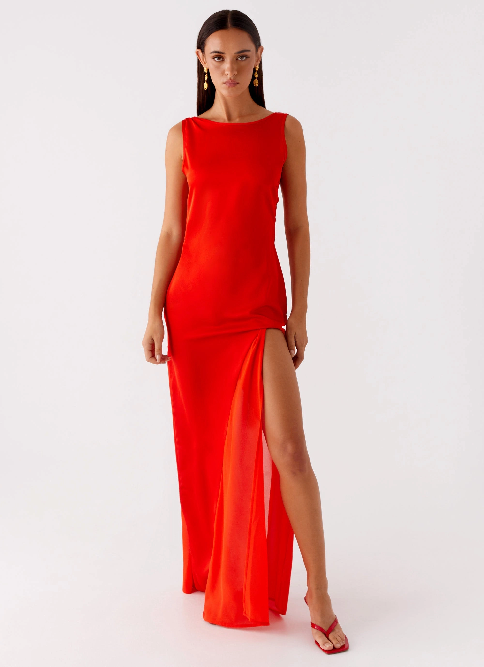 Ramiro Maxi Dress - Red QuickReleaseClasp Lace Ease