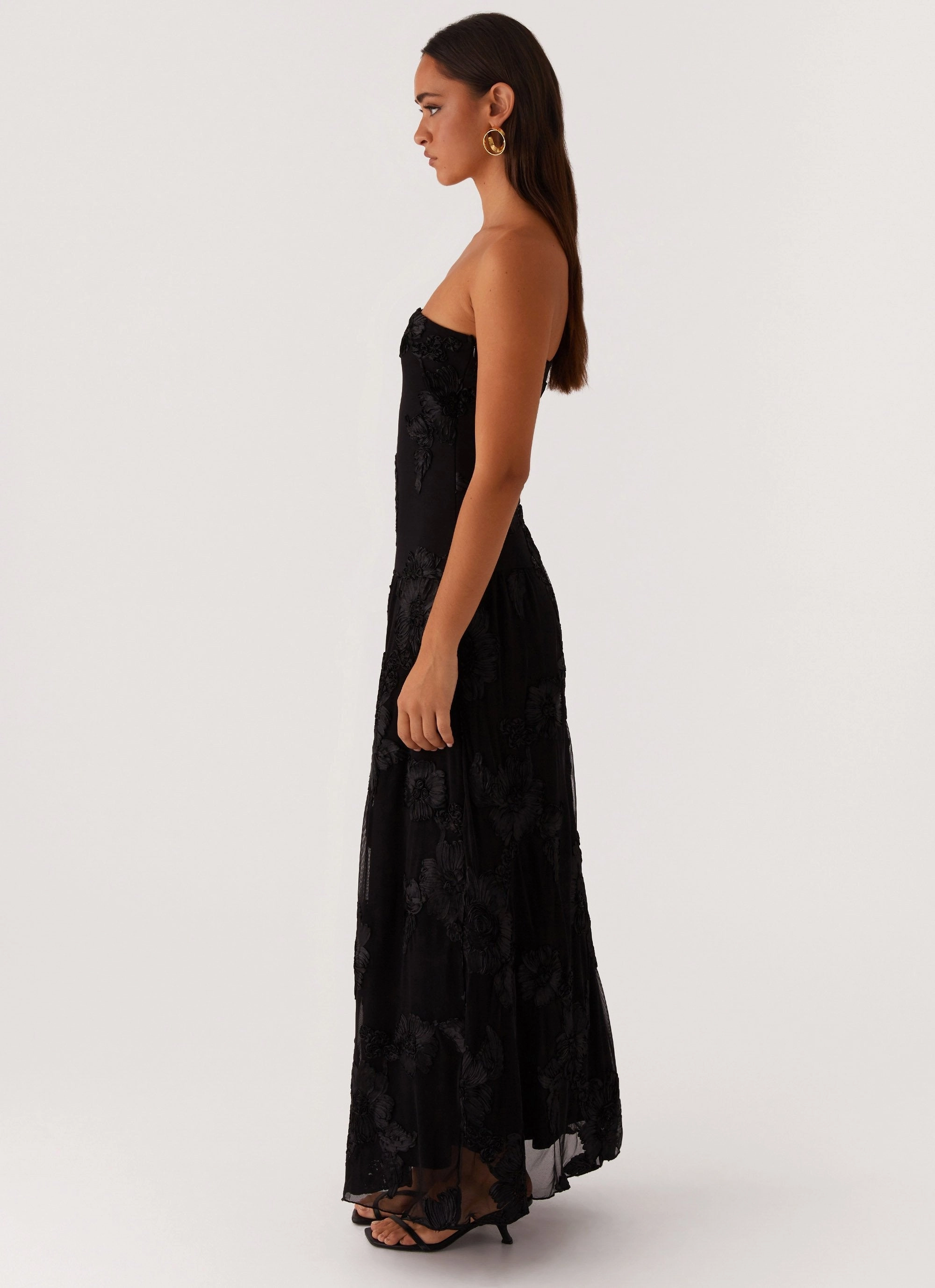 After Light Maxi Dress - Black Contrast-Panel