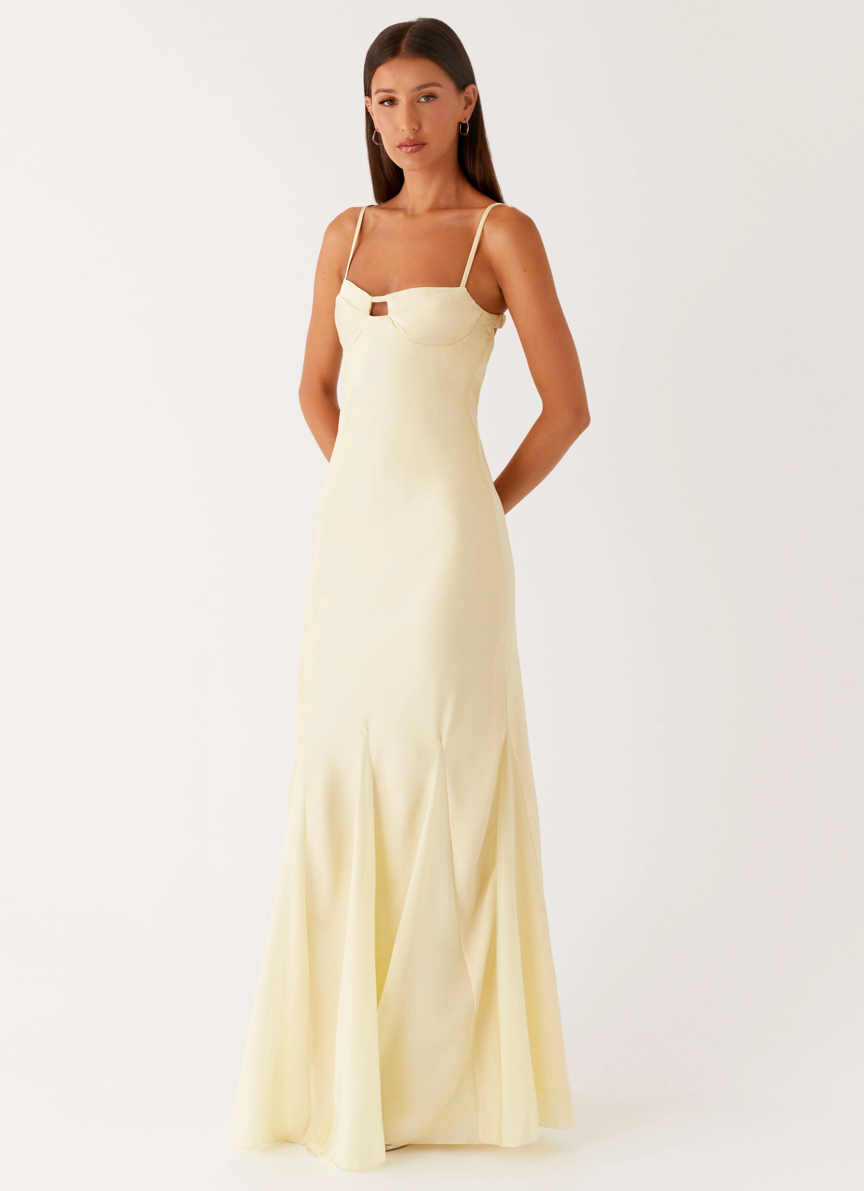 Ravello Maxi Dress - Sunny Yellow Skirt Flare Charming Style