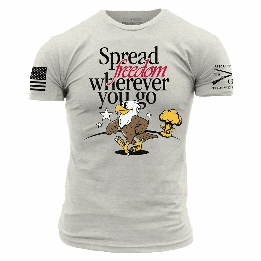 Fit For All Day Sport Performance Spreading Freedom T-Shirt - Sand