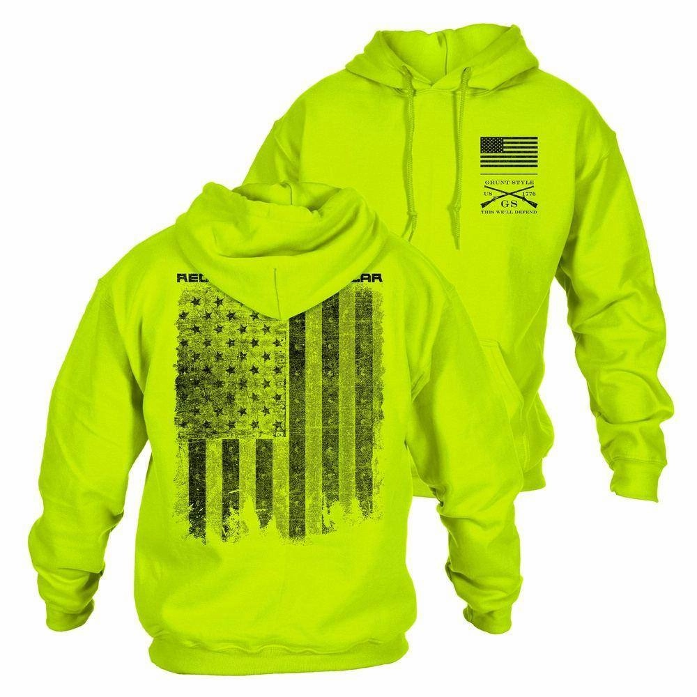 Red Blood Blue Collar?  Hoodie - Safety Green Street Appeal