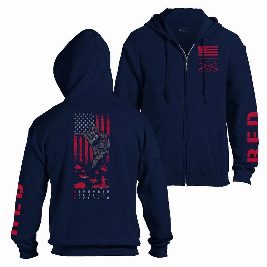 RED Friday Full-Zip Hoodie - Navy Global fashion petite clothing