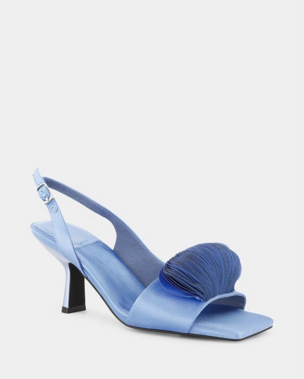 Glossy Detail Fresh Design Jeffrey Campbell Duffy Heels in Blue Satin