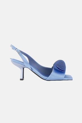 Silky feel Night Out Jeffrey Campbell Duffy Heels in Blue Satin