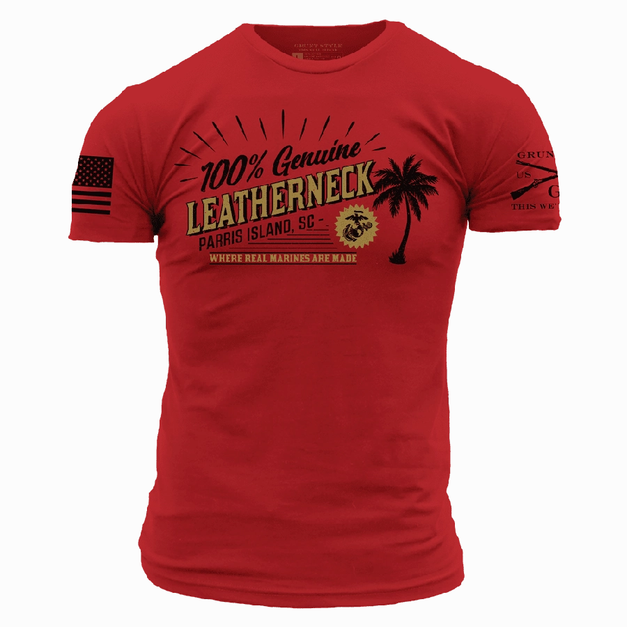 USMC - Parris Island T-Shirt - Red Comfortable