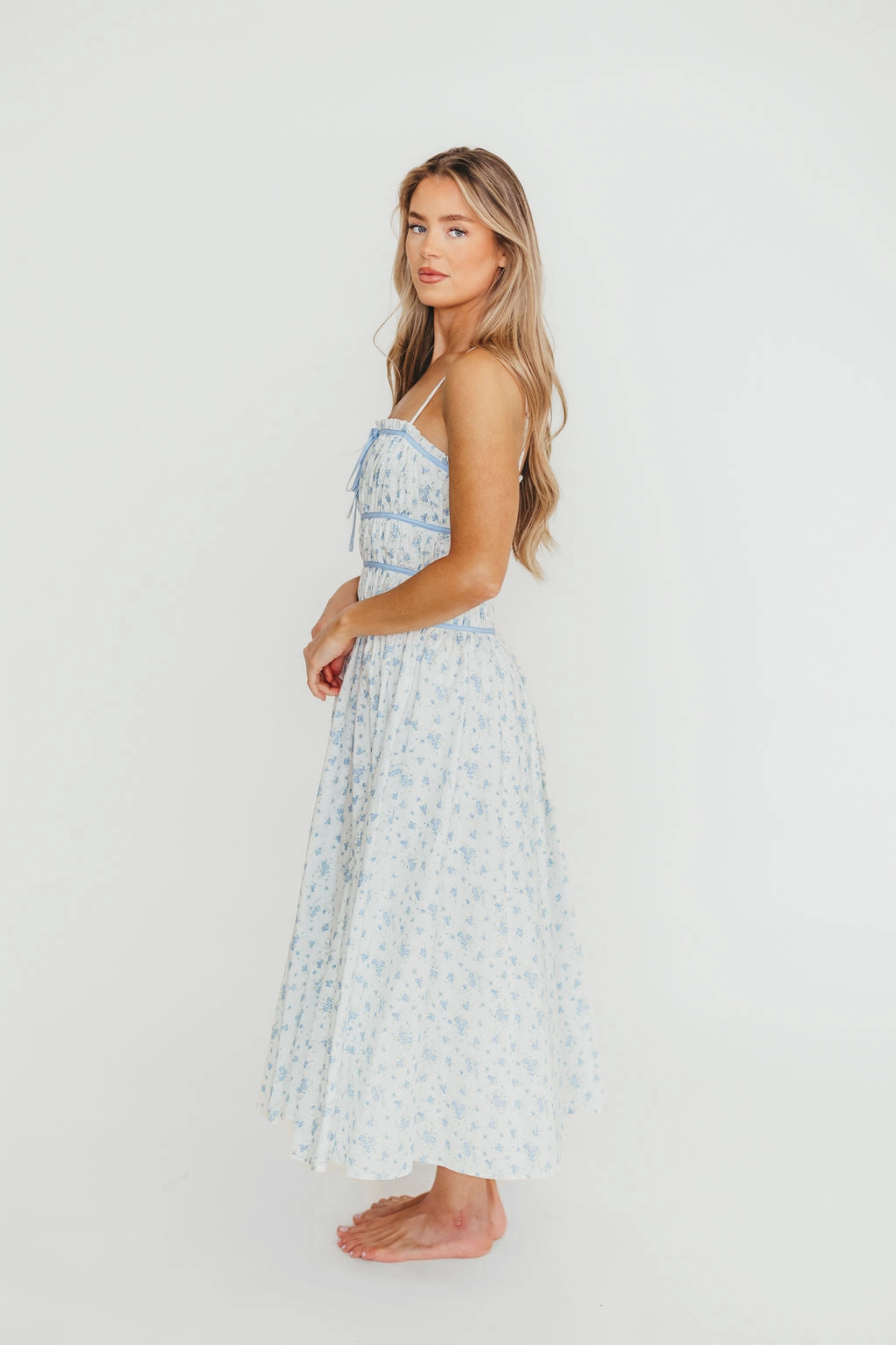 Open Design Vanessa Midi Dress in Blue *Final-Sale*