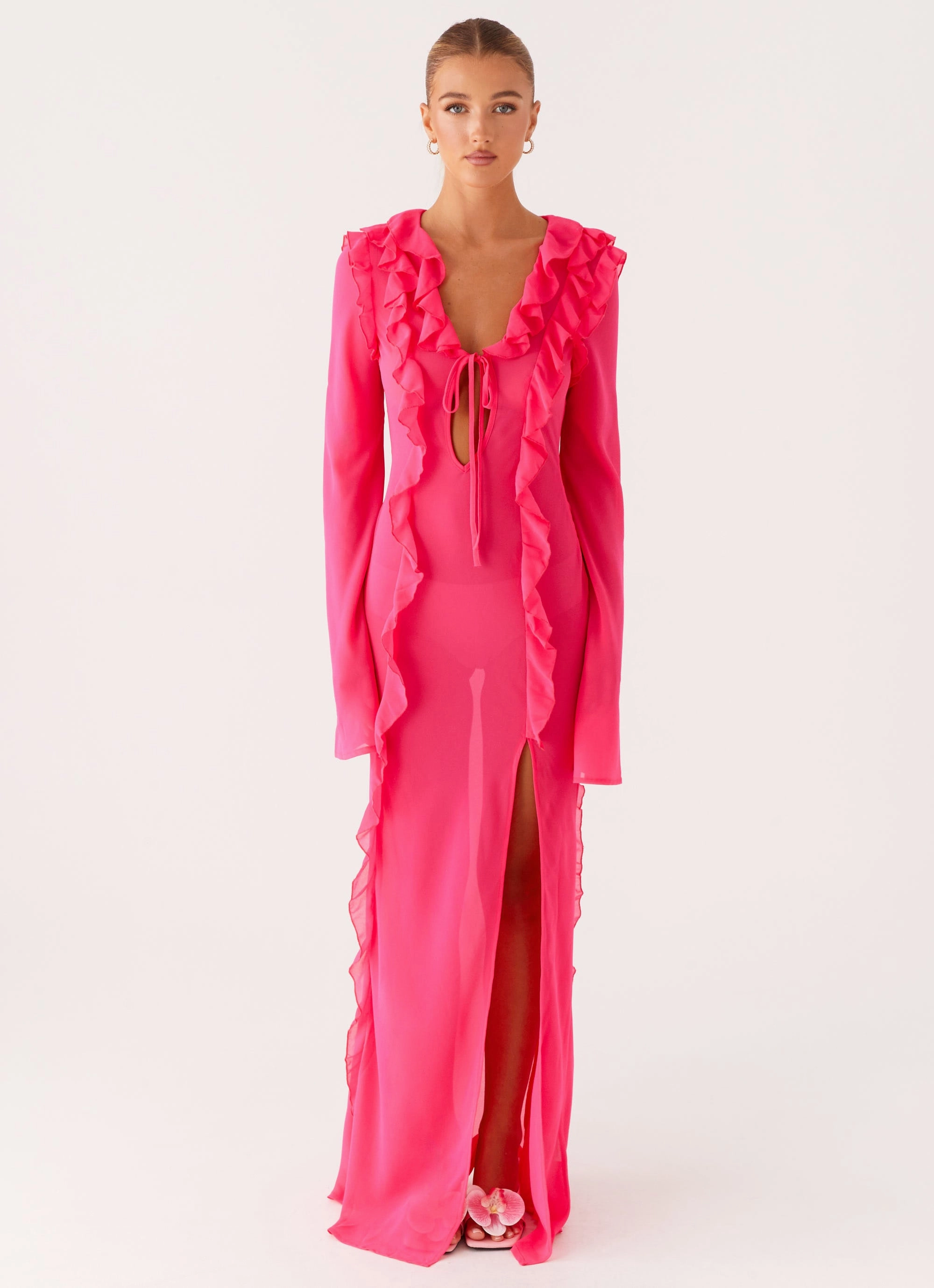 Charlize Maxi Dress - Pink Heart Tone