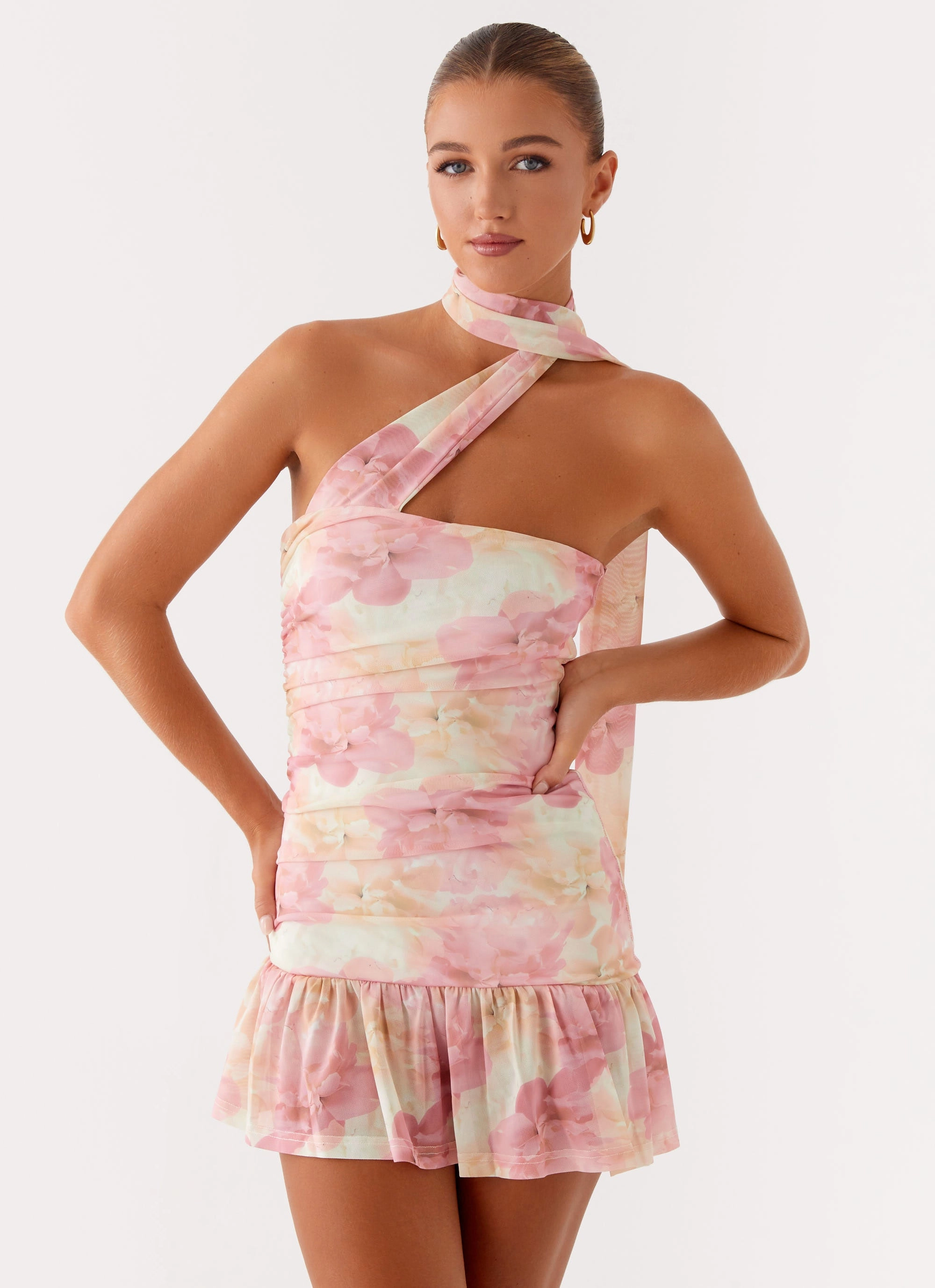 Cool Look LowProfileZipper Fleur Mini Dress - Floral Print