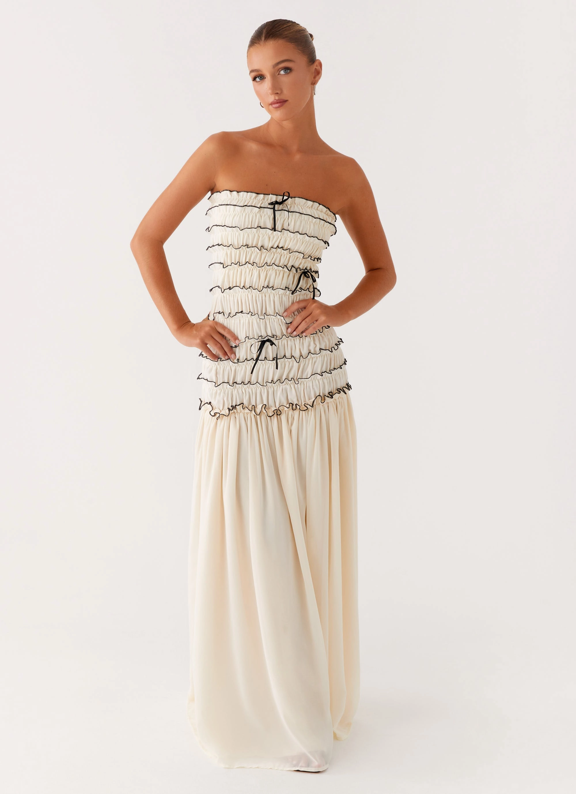 Breath Ease Matte Look Zariah Maxi Dress - Ivory