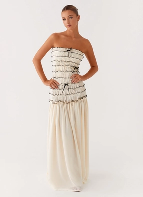 Breath Ease Matte Look Zariah Maxi Dress - Ivory