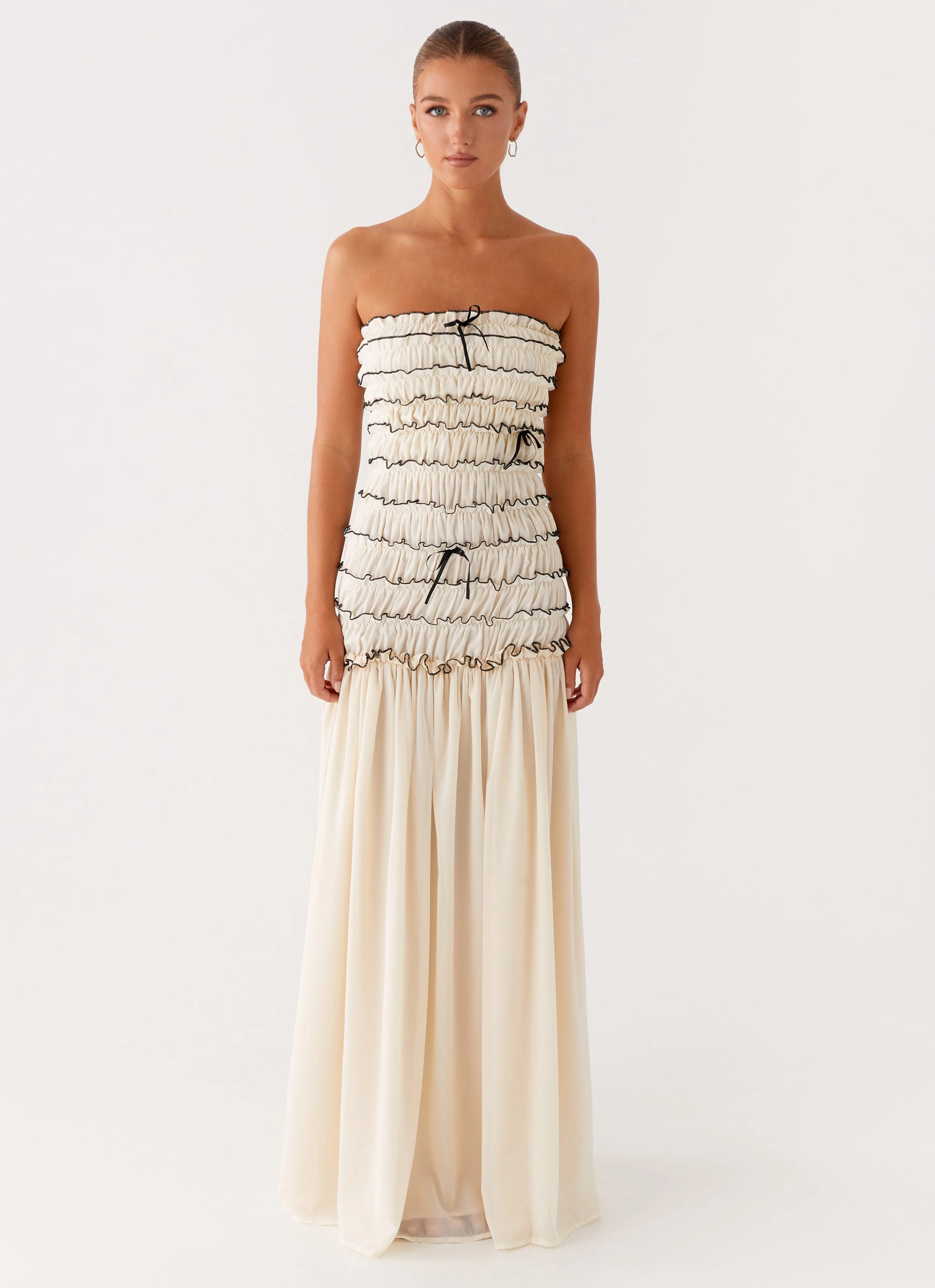 Perfectly Crafted Zariah Maxi Dress - Ivory