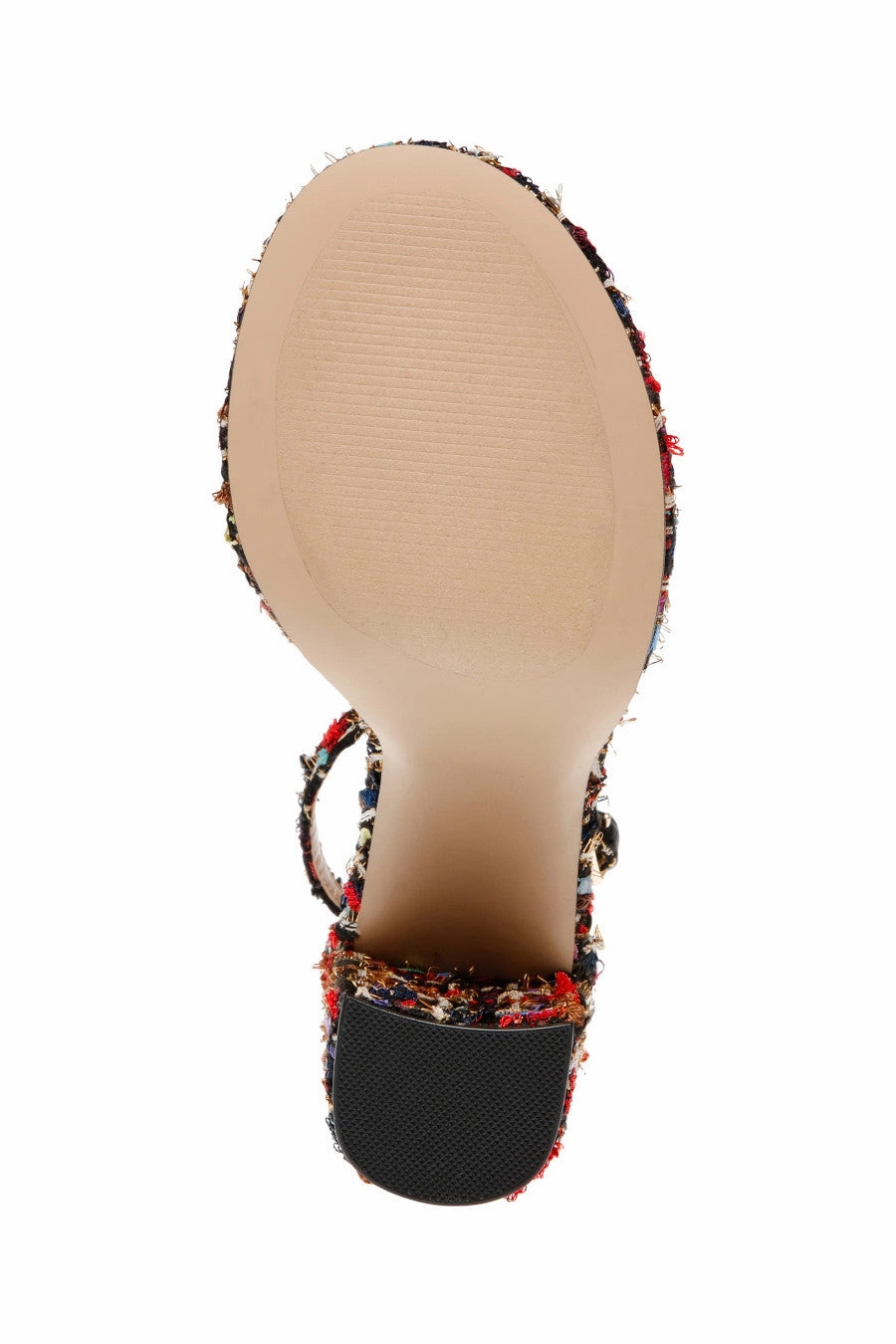 Bridal Wedding Heels Heeled Evening Sandals Steve Madden Susan Block Heel in Red Multi