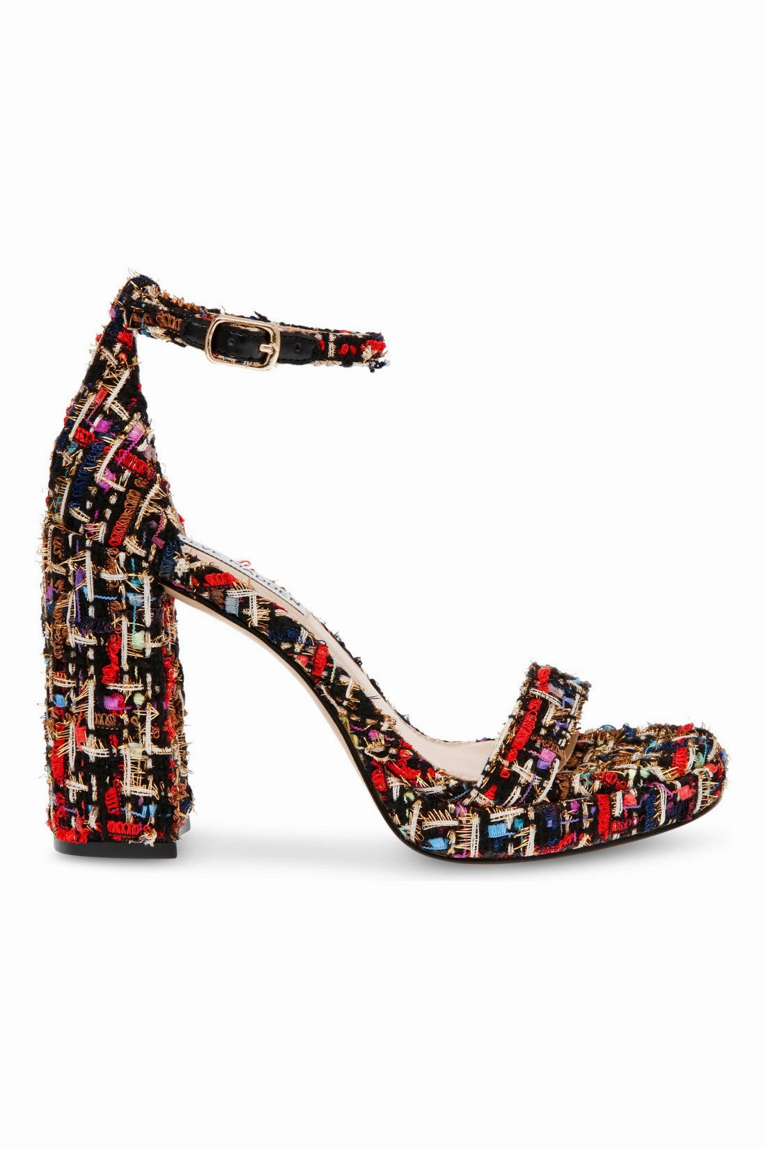 Sleek Dress Shoes Steve Madden Susan Block Heel in Red Multi