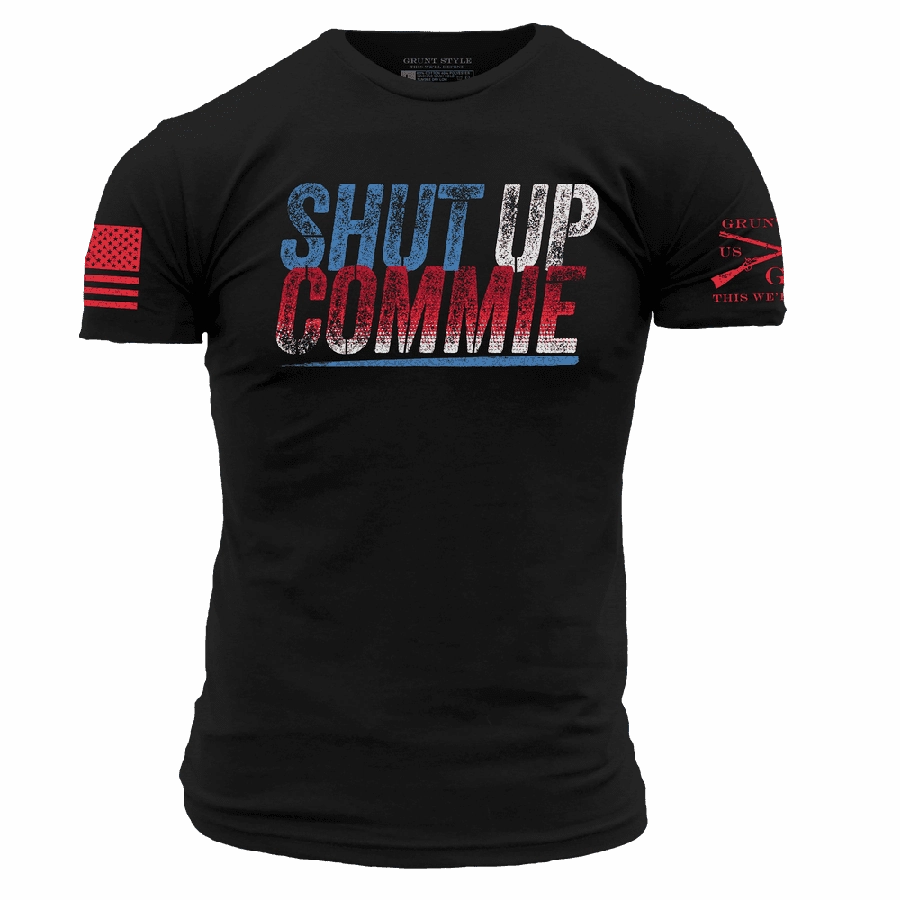 Shut Up Commie T-Shirt - Black Fresh Trend