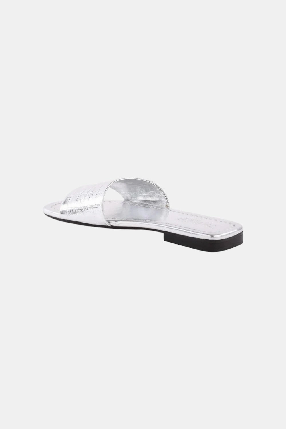 Seychelles Paris Slide in Silver Cushioned Midsole