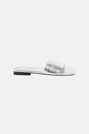 Seychelles Paris Slide in Silver Reinforced Soles Reinforced Seams