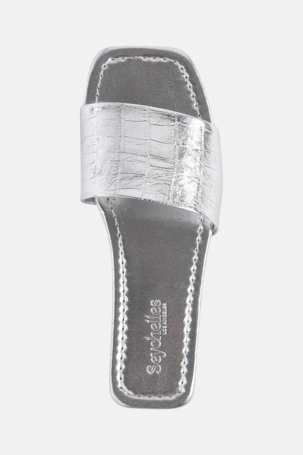Seychelles Paris Slide in Silver GelCushion plastic