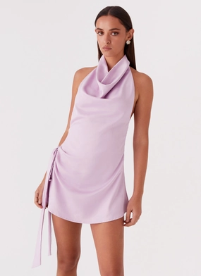 Stain-Guard-Finish Something About You Mini Dress - Lilac