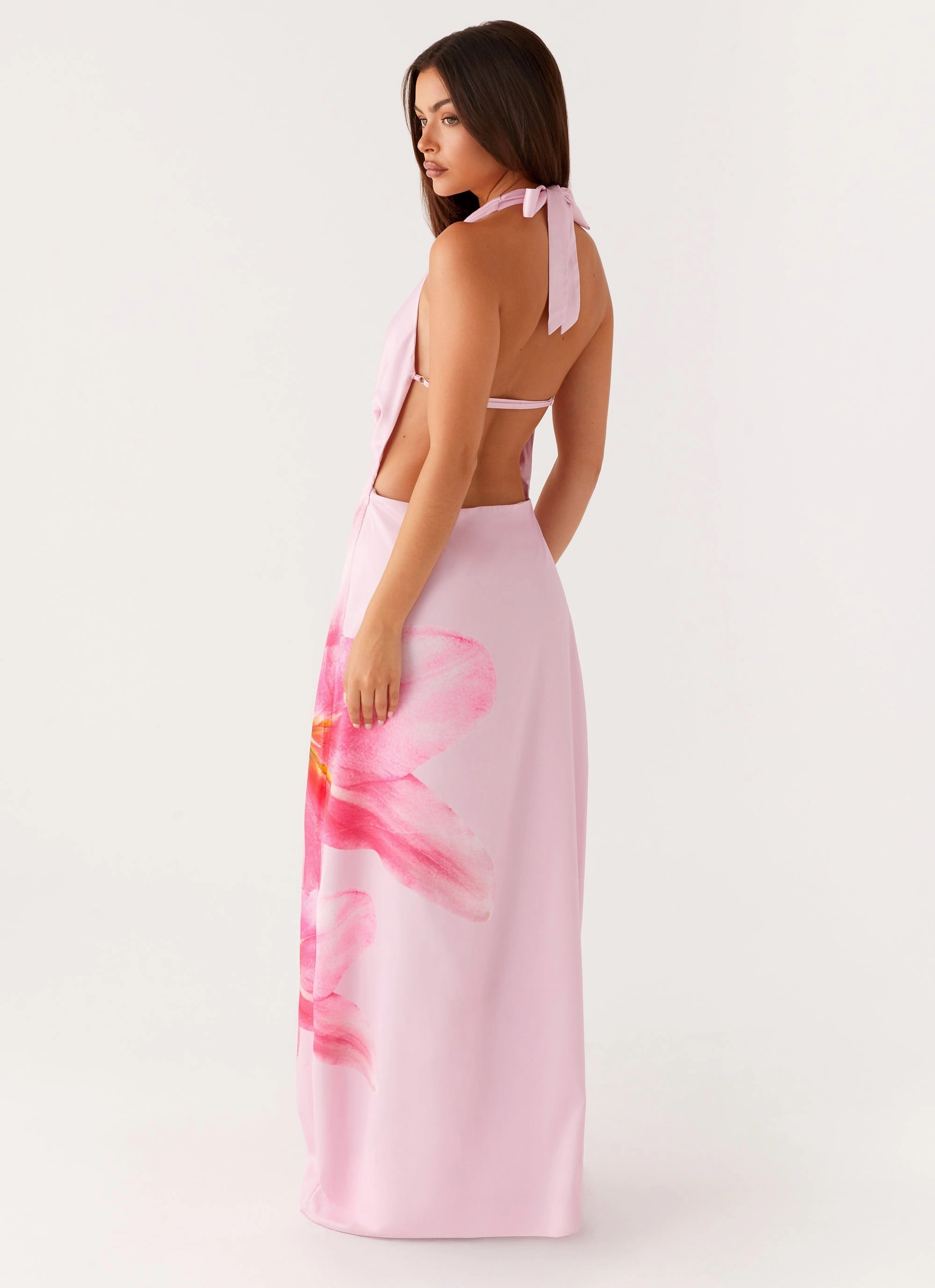 Comfortable and Chic Bryony Cowl Maxi Dress - Pink