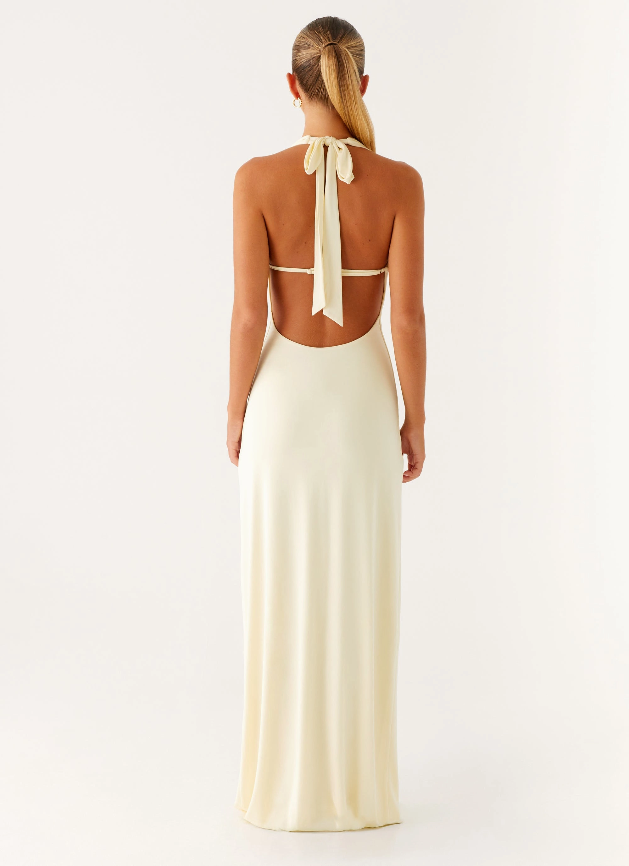 Lace Soft Effortless Style Spirit Maxi Dress - Yellow