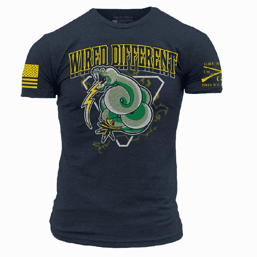 Wired Different T-Shirt - Midnight Navy Buttery Soft Fabric