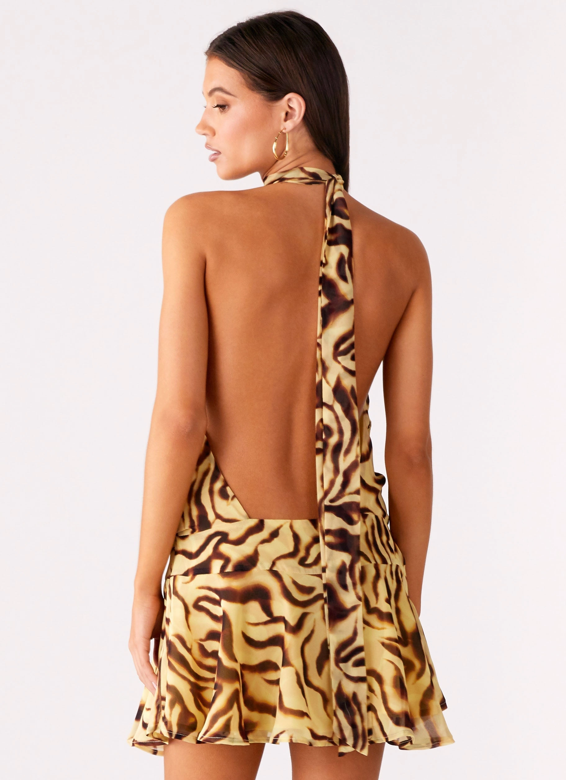 Anniversary-Event Zulla Backless Mini Dress - Laguna Print