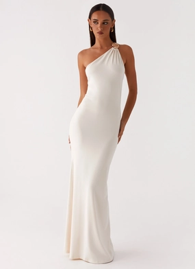 SustainableCotton Light Fabrication Infinity Maxi Dress - Ivory