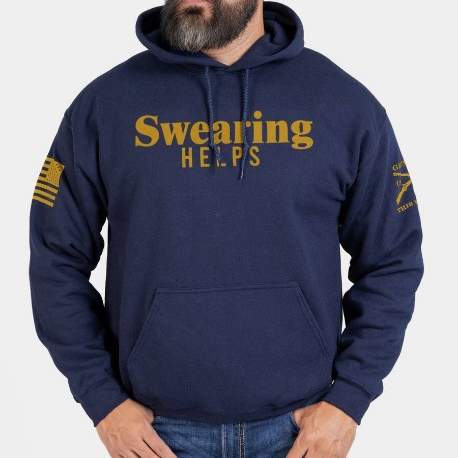 Comfort Layer Swearing Helps Hoodie - Navy