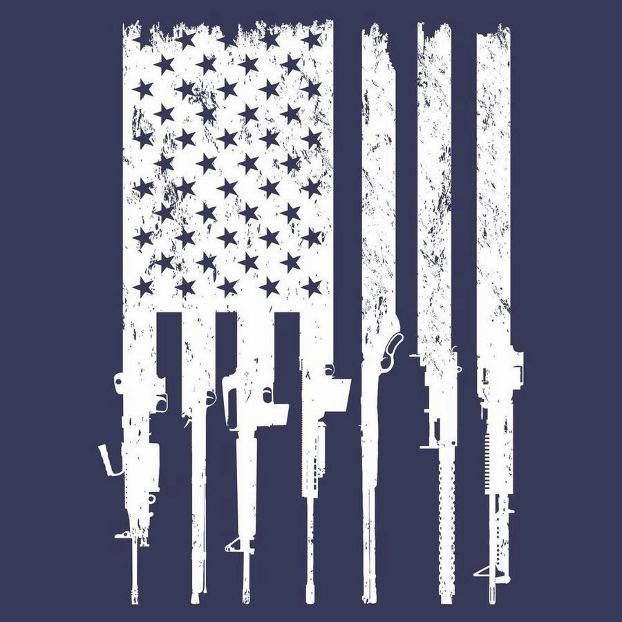 Rifle Flag T-Shirt - Future Dusk AllWeatherComfort Chilly Wear