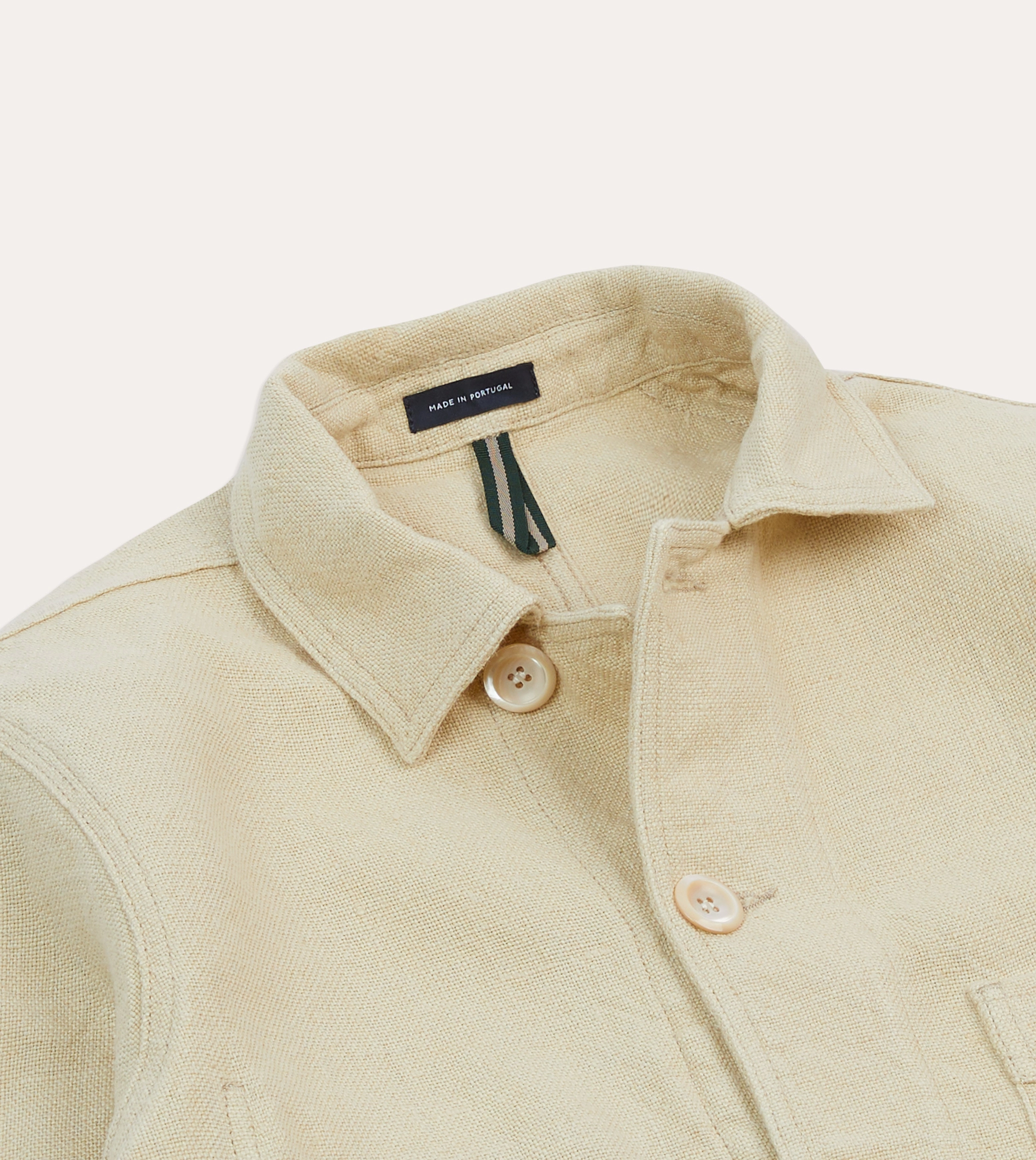 Passion Ecru Linen Five-Pocket Chore Jacket