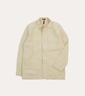 Limited Edition Ecru Linen Five-Pocket Chore Jacket