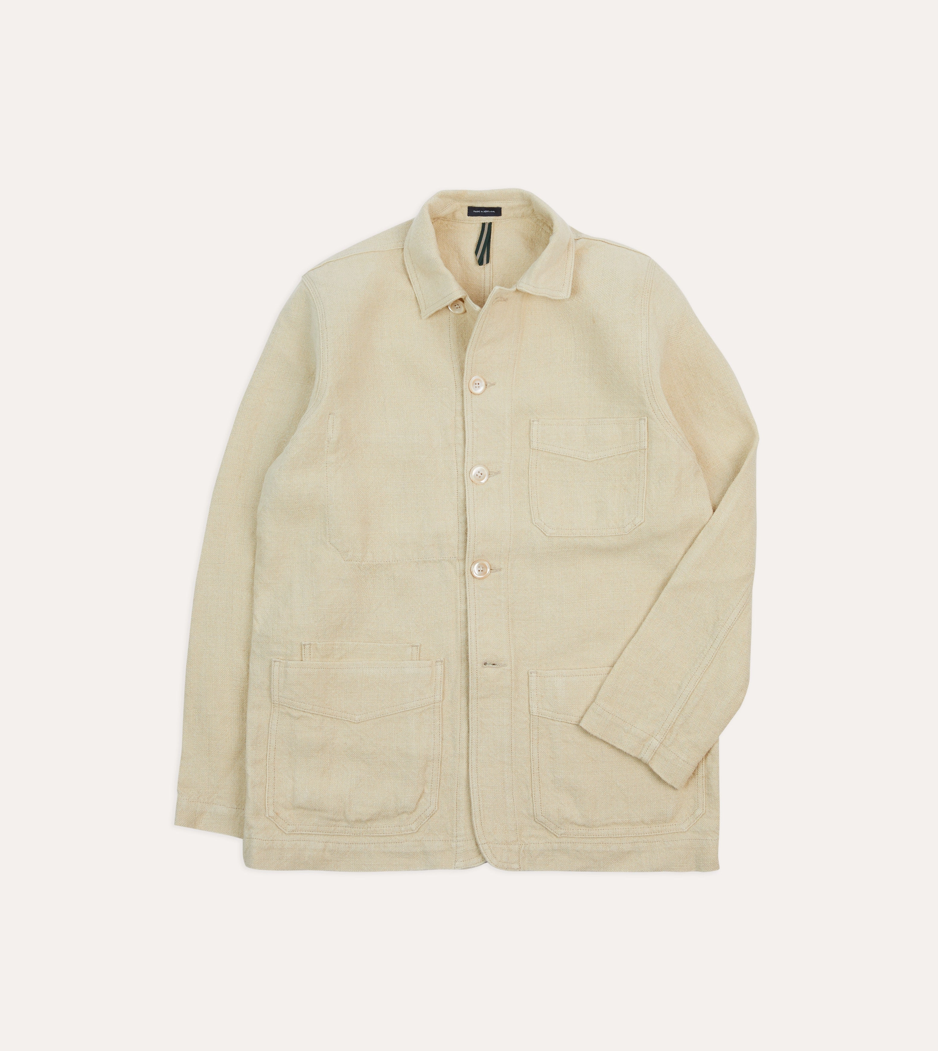 Limited Edition Ecru Linen Five-Pocket Chore Jacket