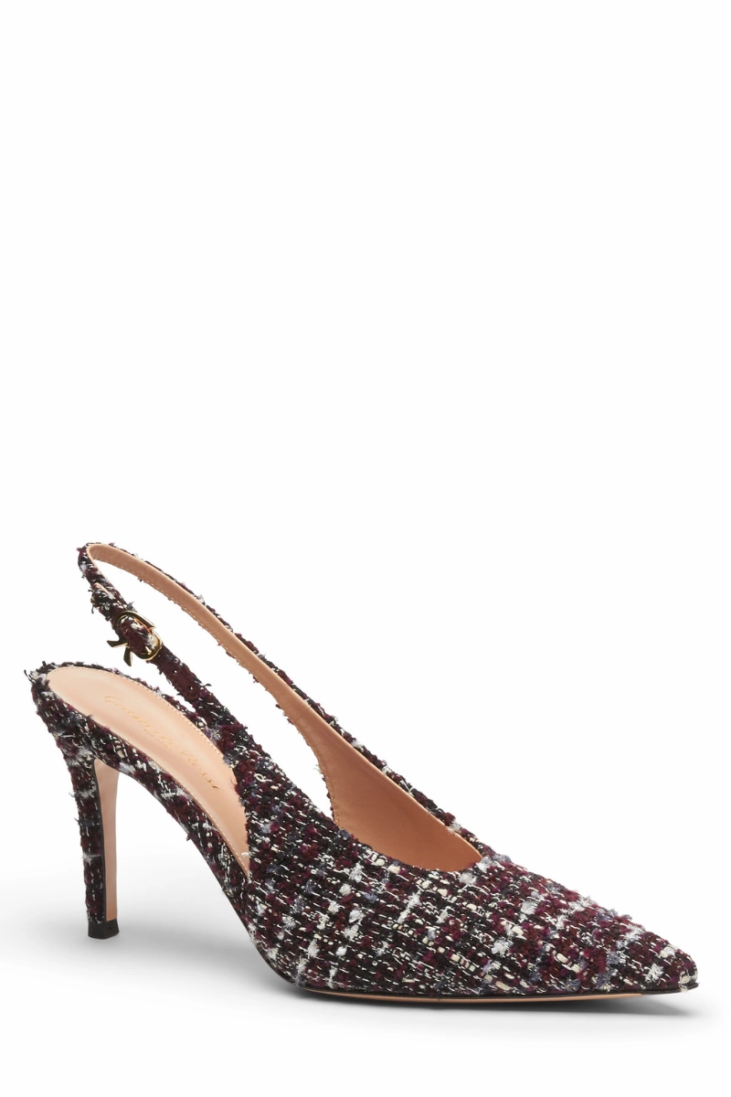 Robbie Boucle Sling Wedding Day Heels Nude Pumps for Weddings