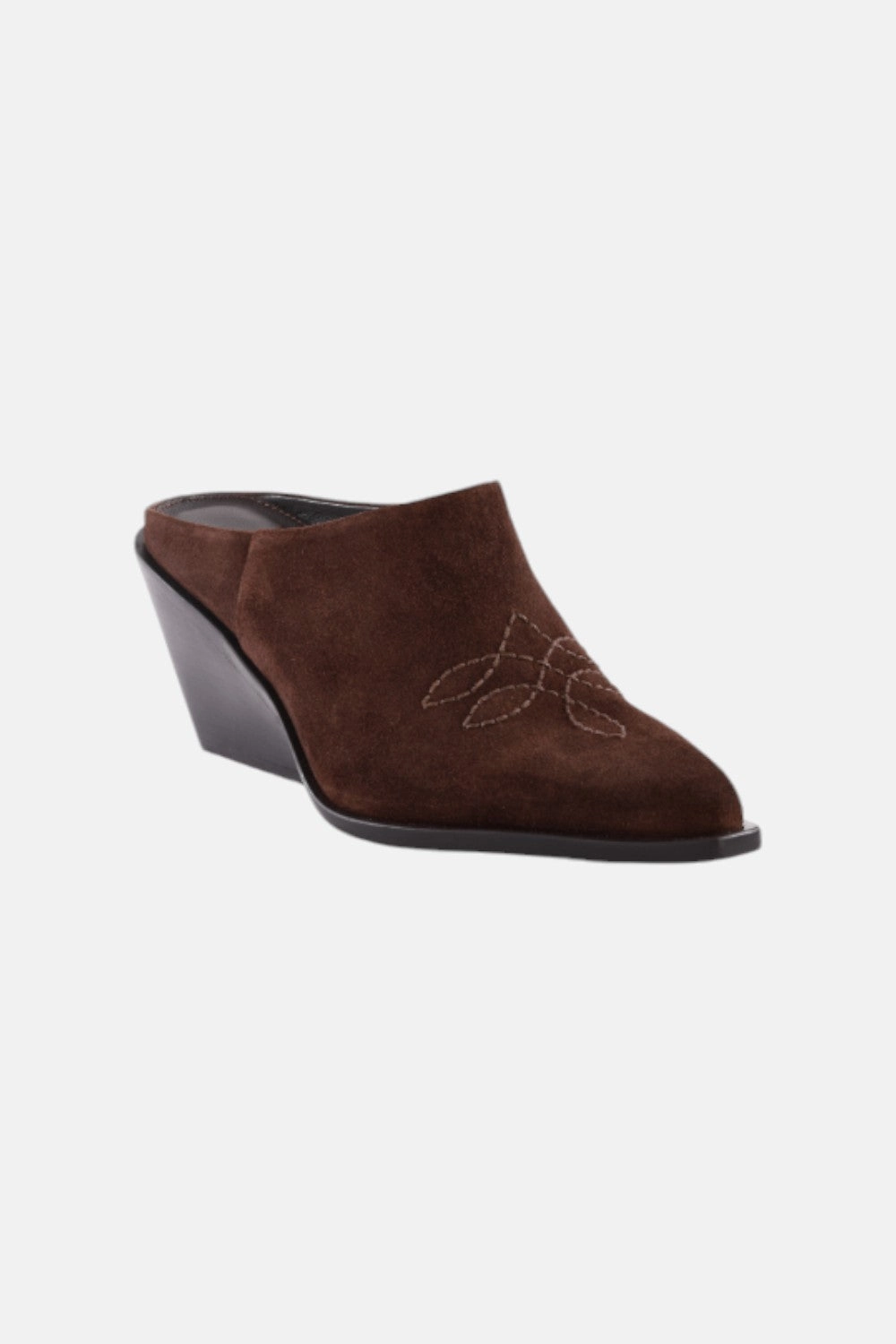 Comfortable Heels for Work Anti Abrasion Seychelles Spirit in Suede Dark Brown