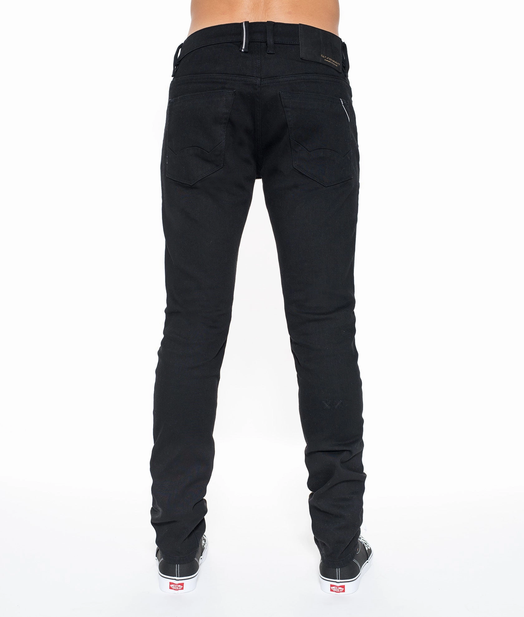ROCKER SLIM DENIM JEANS IN BLACK Winter Warmth Minimalist Style Picnic Style