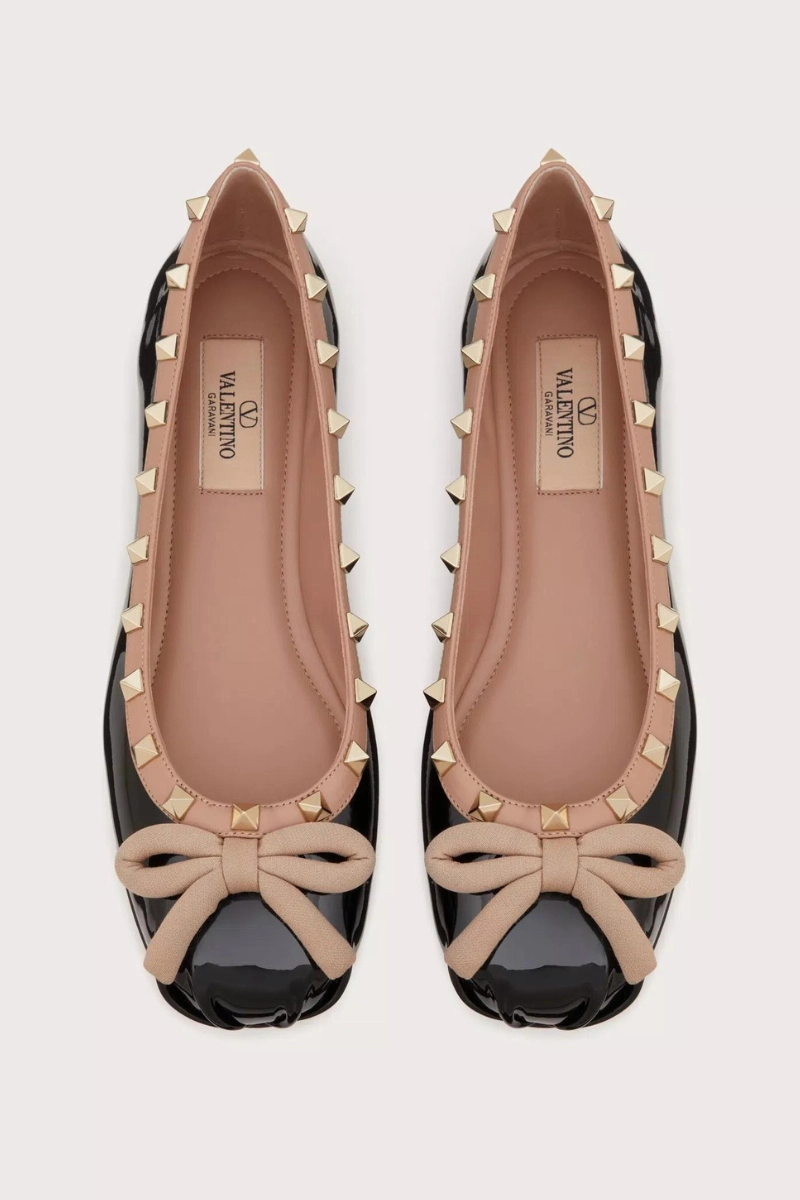 Rockstud Leather Ballerina Casual Comfort Trade Day