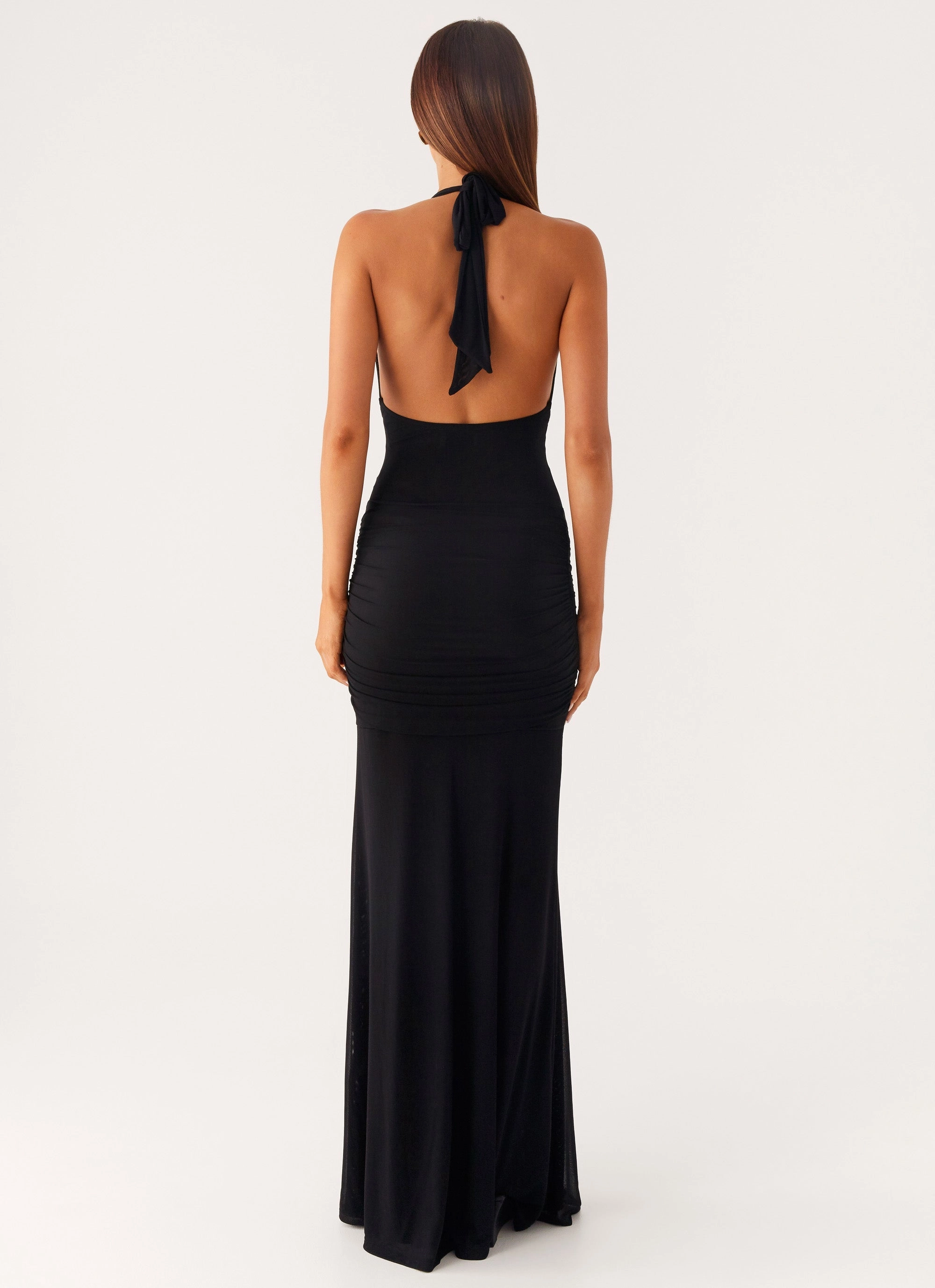 Miyah Halter Hardware Maxi Dress - Black Relaxed Movement