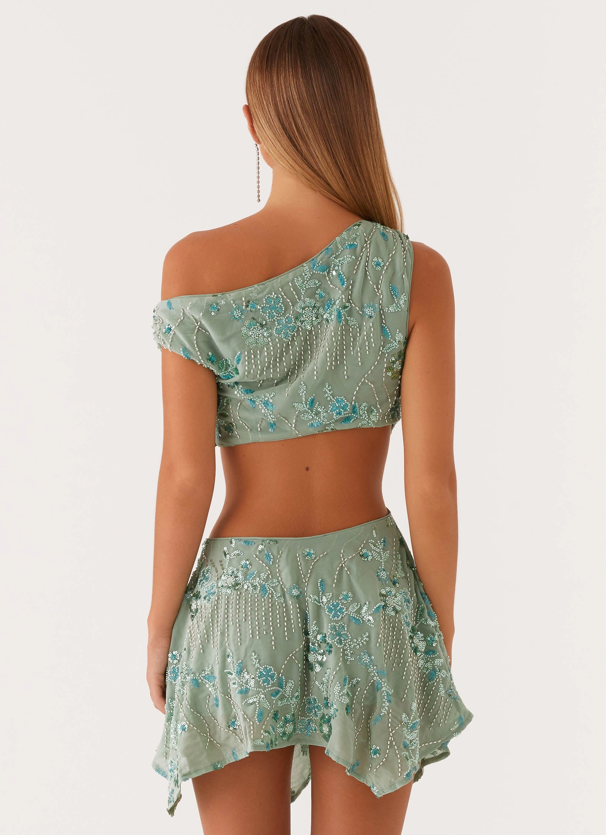 Aletta Sequin Mini Dress - Mint Formal Setting