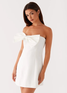 Riva Mini Dress - White Trendy Vibe