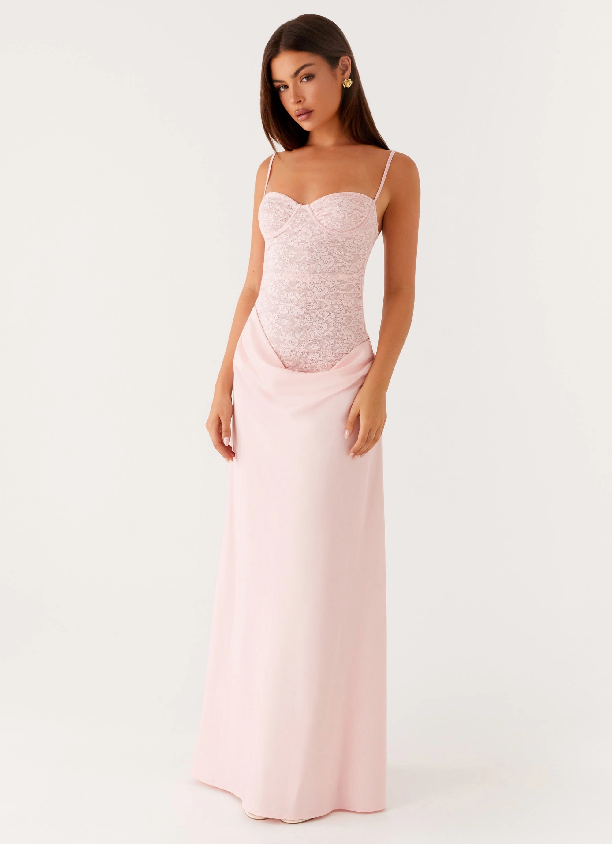Romy Maxi Dress - Pink Layered-Sleeve Urban Favorite