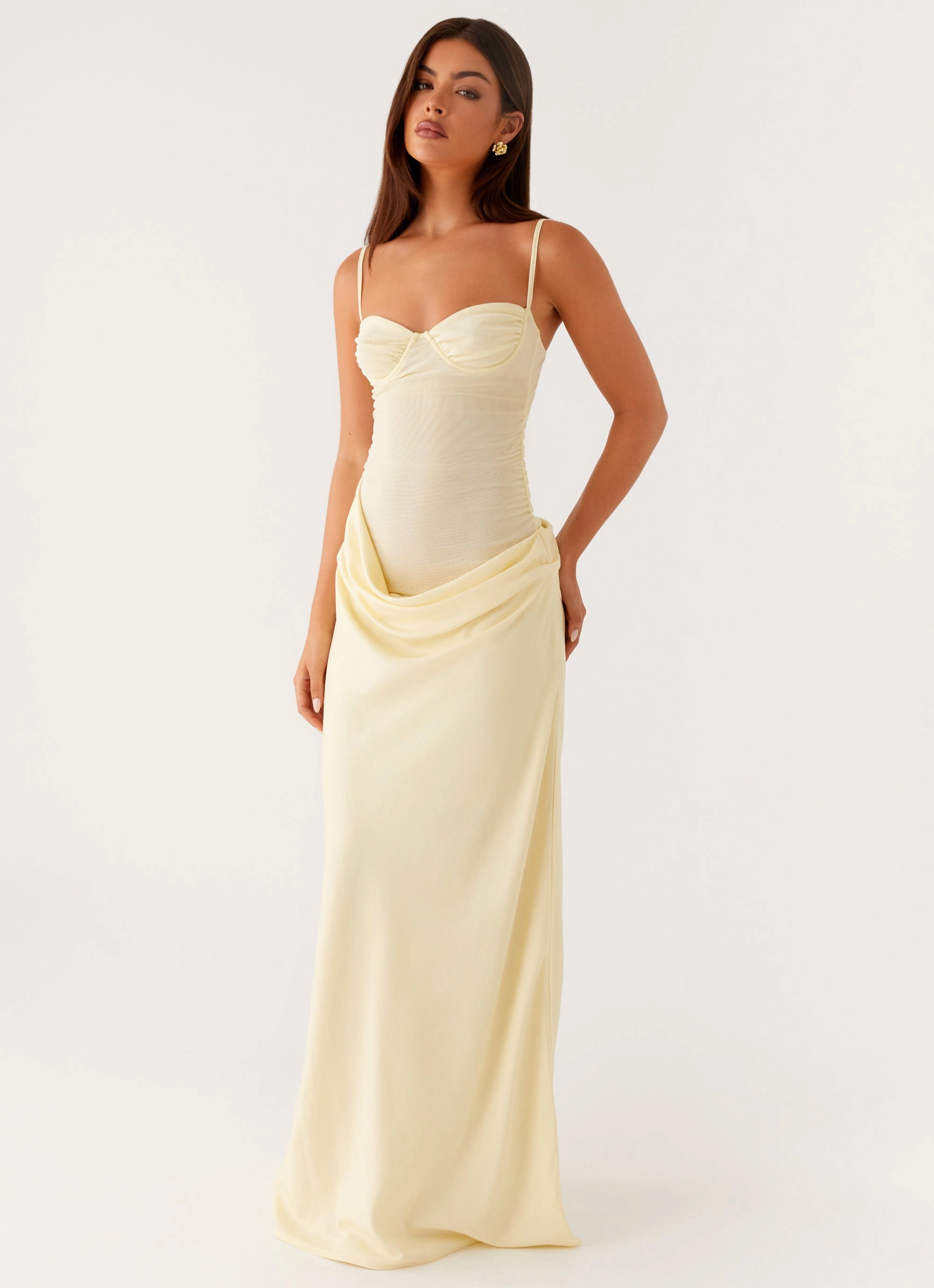 Romy Maxi Dress - Yellow Pocket-Detail Year Round