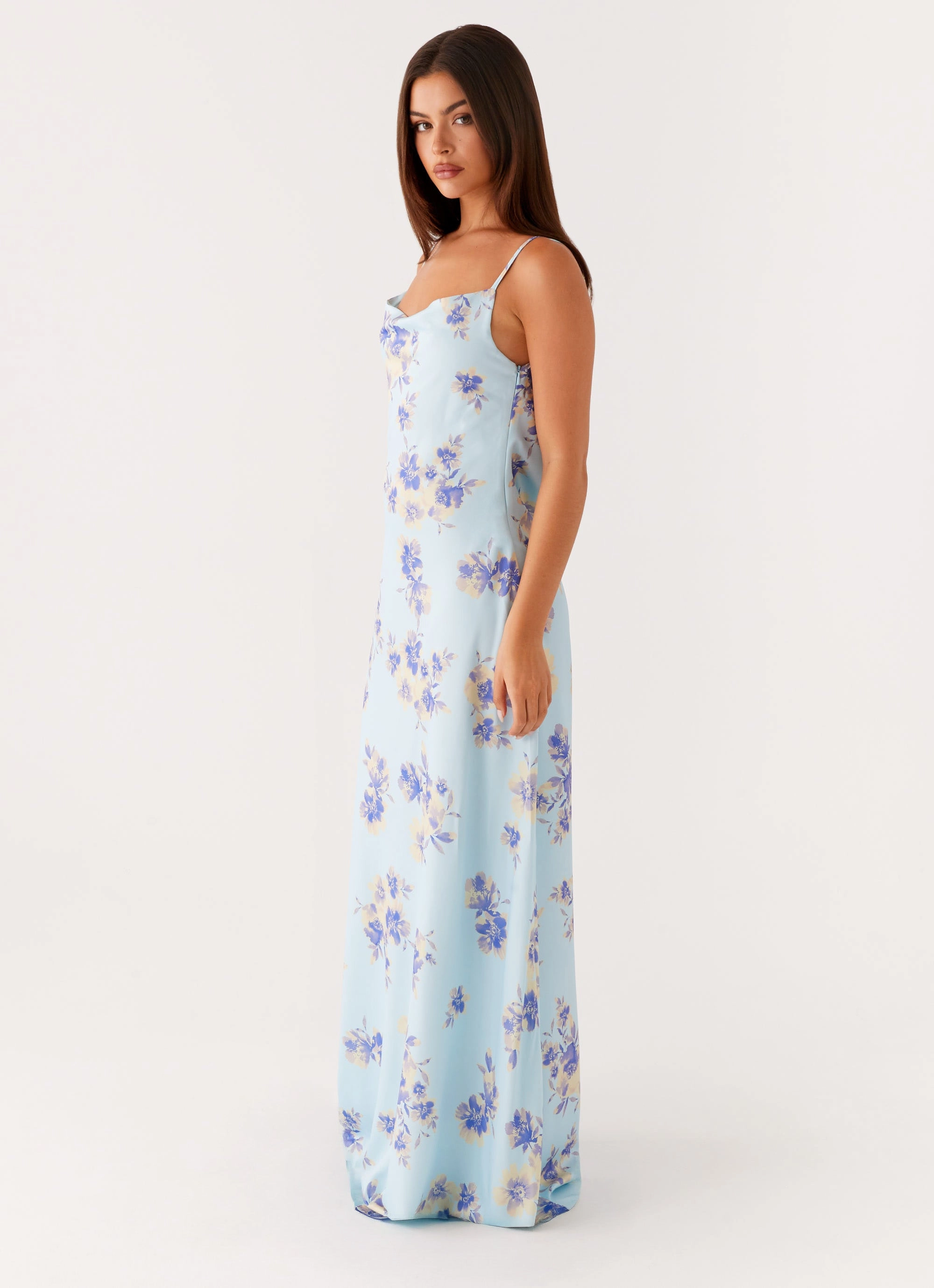Liana Cowl Maxi Dress - Print Guest Shine